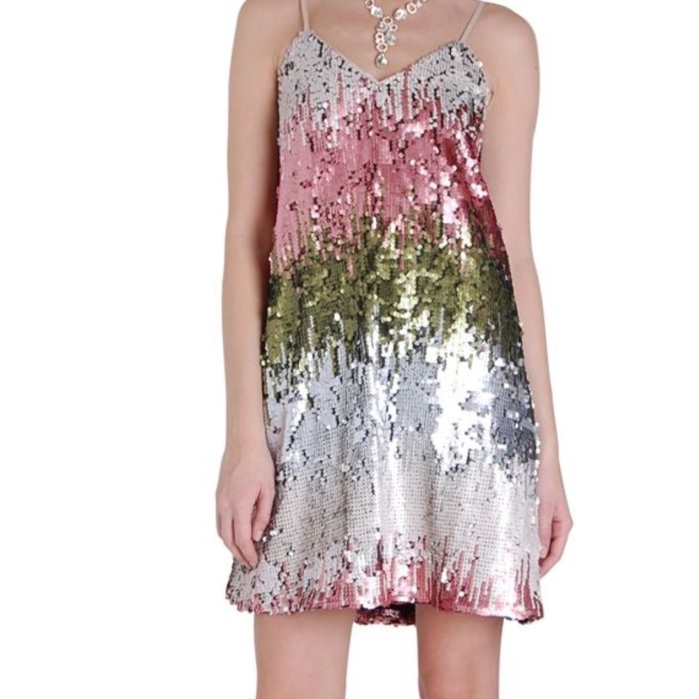 Humble Chic | Ombre sequin strapless party dress. Sparkly. Small. New York